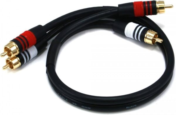 9511  MALE STEREO TO 2 RCA MALE 12' IBKE-C2R35B-12 BLASTKING - Image 2