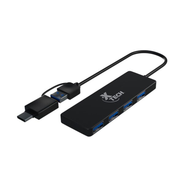 5502 XTECH XTC-390 TYPE C OR USB, 4 PORTS USB
