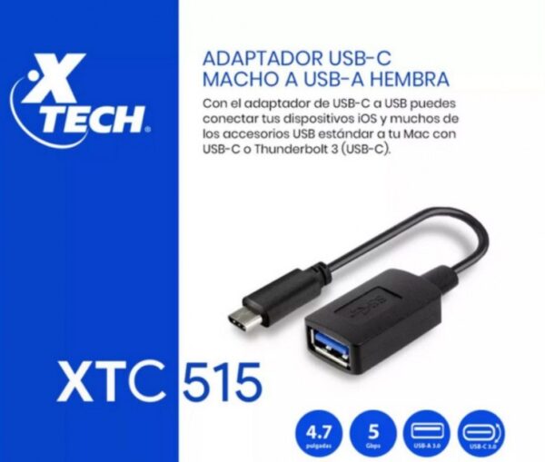 8078 XTECH XTC-515  C MALE TO USB A FEMALE ADAPTER - Image 2