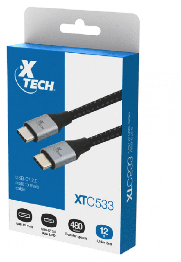 7310 XTECH XTC-533 CABLE USB-C TO USB-C - Image 2
