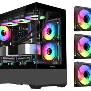 6416 PC BOX WITH 3 LED FANS o