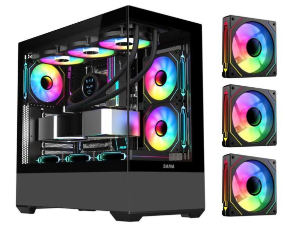 6416 PC BOX WITH 3 LED FANS o