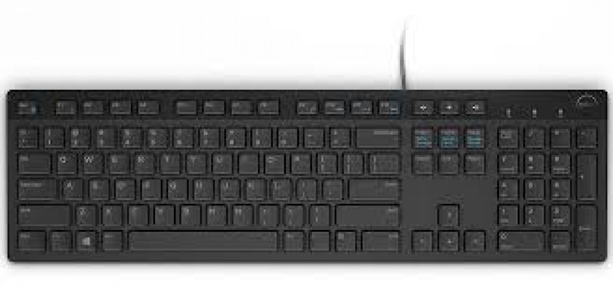 5773 Dell USB KB216-BK-US Slim Wired Black Desktop Keyboard - Image 2