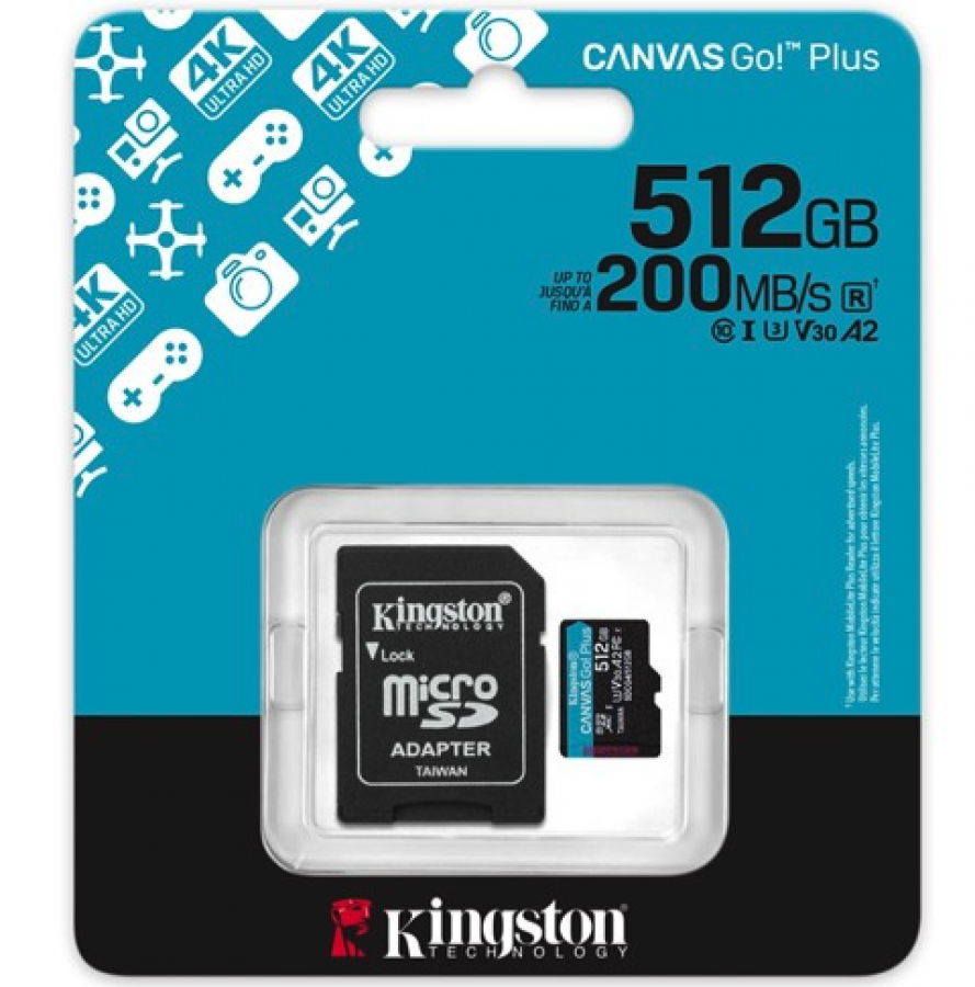 6020 KINGSTON /SDCG4/512GB - 200MB/S GO PLUD 170R A2