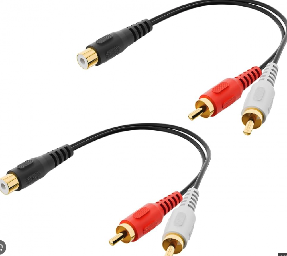 6039 RCA SPLITTER 1 FEMALE TO 2 MALE AUDIO CABLE - Image 2