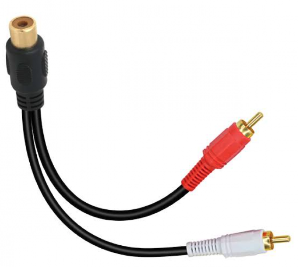 6039 RCA SPLITTER 1 FEMALE TO 2 MALE AUDIO CABLE - Image 3