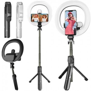 6056 XT-18S + BlueTooth Selfie Stick 7.3-Inch Ring